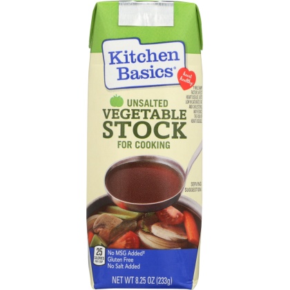 KITCHEN BASICS: Stock Vegetable Unsalted Gluten Free, 8.25 oz