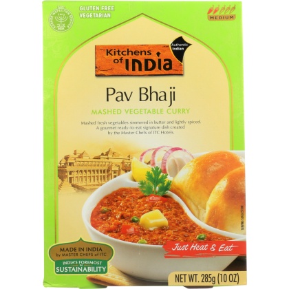 KITCHENS OF INDIA: Mashed Vegetable Curry Pav Bhaji, 10 oz