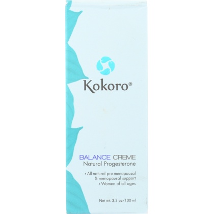 KOKORO: Balance Creme Natural Progesterone, 3.3 oz