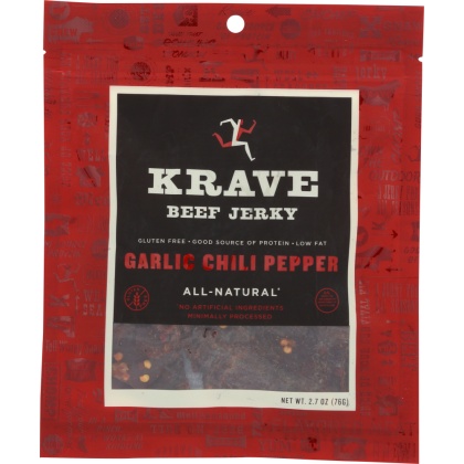 KRAVE: Beef Jerky Garlic Chili Pepper 2.7 Oz