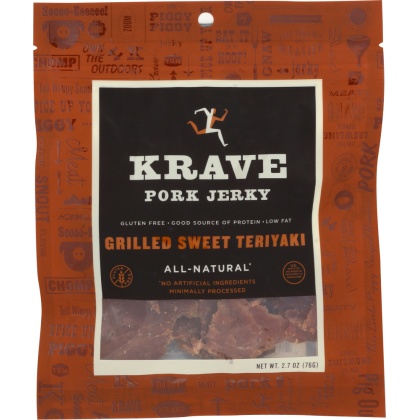 KRAVE: Pork Jerky Grilled Sweet Teriyaki 2.7 Oz