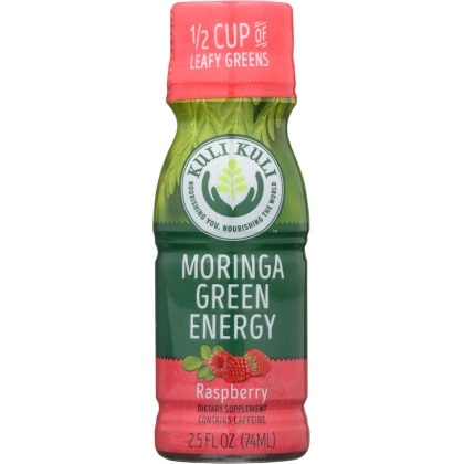 KULI KULI MO: Moringa Green Energy Shot Raspberry, 2.5 Oz