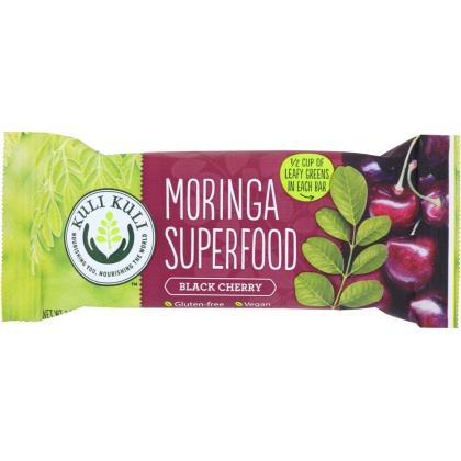 KULI KULI MO: Moringa Superfood Bar Black Cherry 1.6 Oz