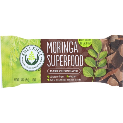 KULI KULI MO: Moringa Superfood Bar Dark Chocolate 1.6 Oz