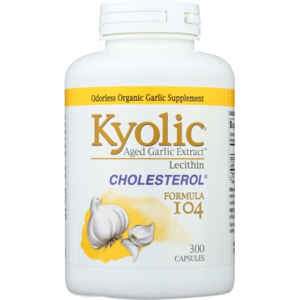 KYOLIC: Aged Garlic Extract Cholesterol Formula 104, 300 Capsules