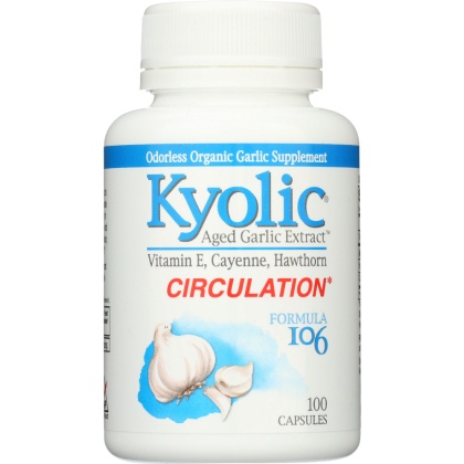 KYOLIC: Aged Garlic Extract Circulation Formula 106, 100 Capsules