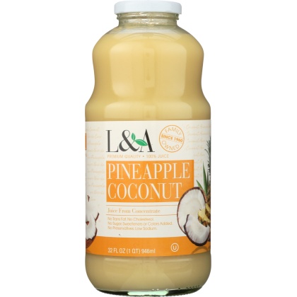 L & A: Pineapple Coconut Juice, 32 oz