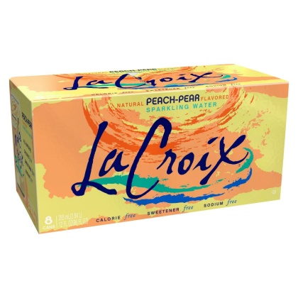 LA CROIX: Water Sparkle Peach Pear 8 Pack, 96 oz