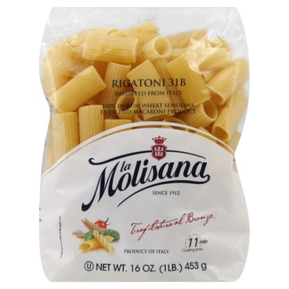 LA MOLISANA: Rigatoni Bronzo Pasta, 16 oz