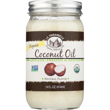 LA TOURANGELLE: Organic Refined Coconut Oil, 14 fl oz