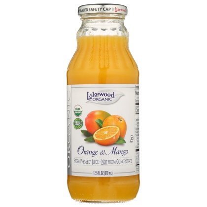 LAKEWOOD: Juice Orange Mango Pure Organic, 12.5 fo