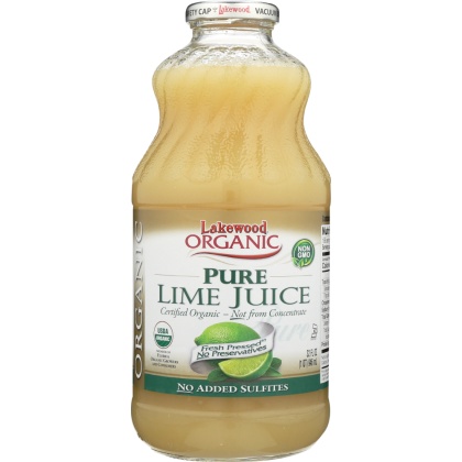 LAKEWOOD: Juice Pure Lime Organic, 32 oz