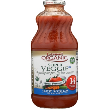 LAKEWOOD: Juice Veggie Super Low Sodium, 32 oz