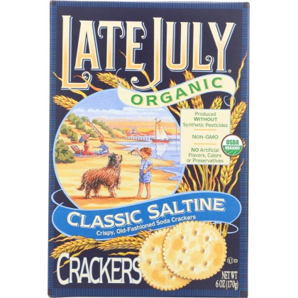 LATE JULY: Organic Classic Saltine Crackers, 6 oz