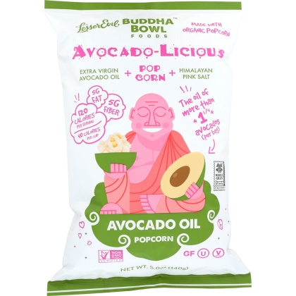 LESSER EVIL: Buddha Bowl Avocado-Licious Popcorn, 5 oz