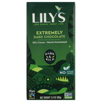 LILY\'S: 85% Extremely Dark Chocolate, 2.8 oz