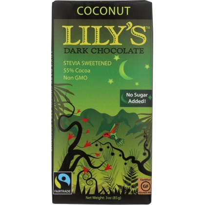 LILY\'S: Dark Chocolate with Stevia Coconut, 3 oz