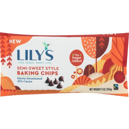 LILYS SWEETS: Semi-Sweet Style Baking Chips, 9 oz