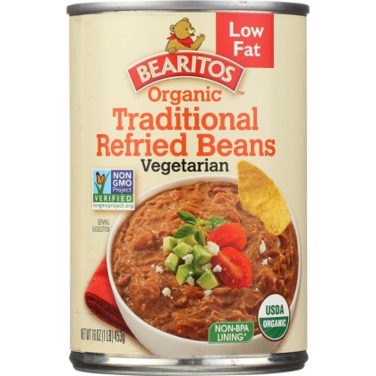 LITTLE BEAR: Refried Beans Original, 16 oz