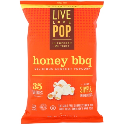 LIVE LOVE POP: Honey Bbq Popcorn, 4.4 oz