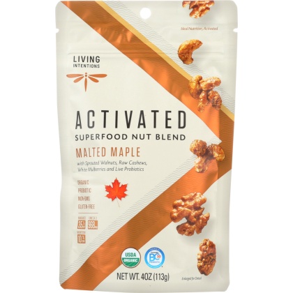 LIVING INTENTIONS: Nut Blend Malted Maple, 4 oz