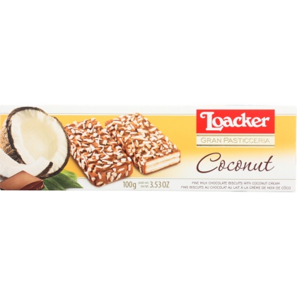 LOACKER: Gran Pasticceria Patisserie Coconut Cookie 100g, 3.53 oz