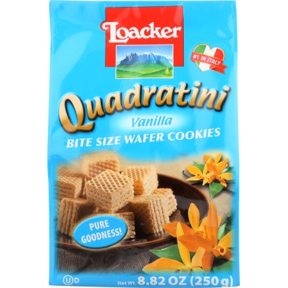 LOACKER: Quadratini Vanilla Wafer Cookies, 8.82 Oz