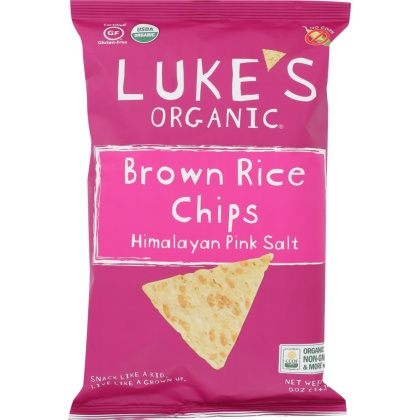 LUKE\'S ORGANIC: Brown Rice Chips Himalayan Pink Sea Salt, 5 oz
