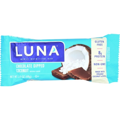 LUNA: Chocolate Dipped Coconut Nutrition Bar, 1.69 oz