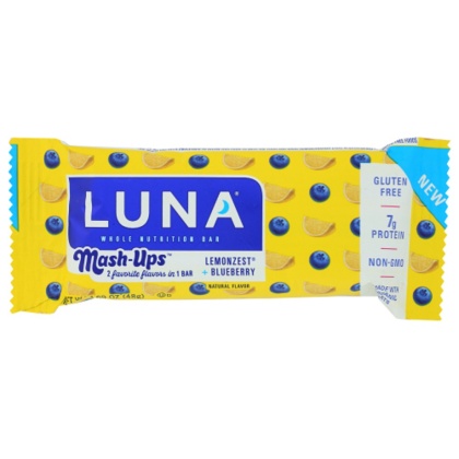 LUNA: Lemonzest + Blueberry Mash-Ups Bar, 1.69 oz