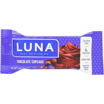 LUNA: Nutrition Bar Chocolate Cupcake Gluten Free, 1.69 oz