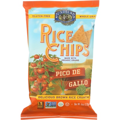 LUNBERG: Rice Chips Pico De Gallo, 6 oz