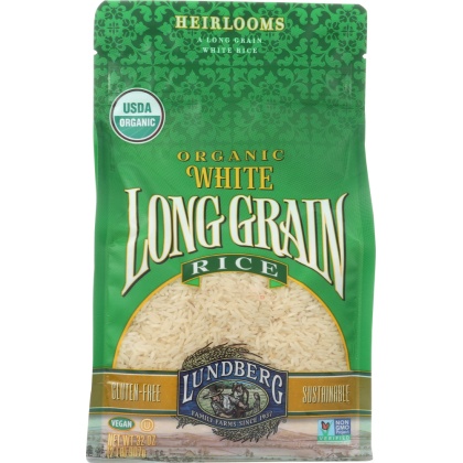 LUNDBERG FAMILY FARMS: Organic White Long Grain Rice, 32 oz