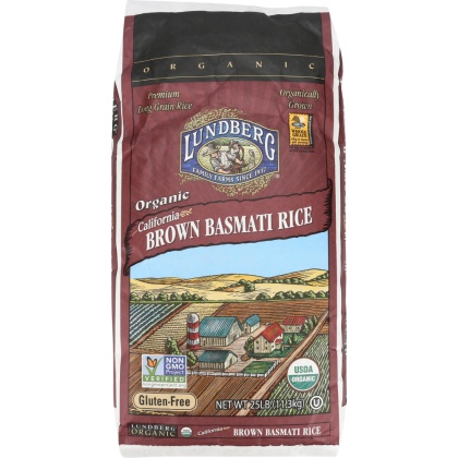 LUNDBERG: Brown Basmati California Organic, 25 lb