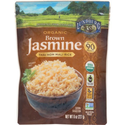 LUNDBERG: Brown Jasmine Thai Hom Mali Rice, 8 oz