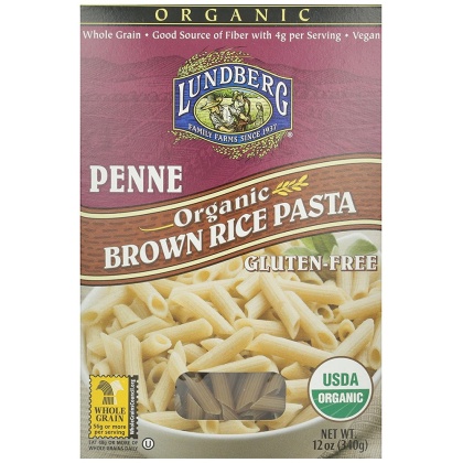 LUNDBERG: Penne Organic Brown Rice, 12 oz