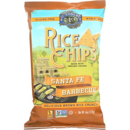 LUNDBERG: Rice Chips Santa Fe Barbecue, 6 oz