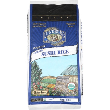 LUNDBERG: Rice Sushi Organic, 25 lb