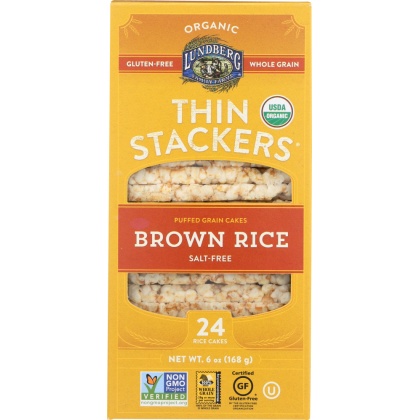 LUNDBERG: Thin Stacker Brown Rice, 5.9 oz