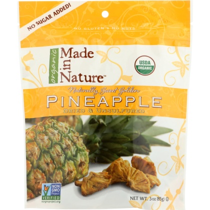 MADE IN NATURE: Organic Dried Pineapple, 3 oz