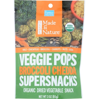 MADE IN NATURE: Pop Veggie Broccoli Cheddar, 3 oz