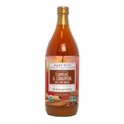 MADE WITH: Turmeric & Cinnamon Organic Apple Cider Vinegar, 33.8 fl oz