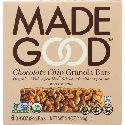 MADEGOOD: Chocolate Chip Granola Bar, 5.10 oz