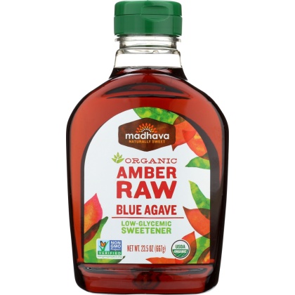 MADHAVA: Organic Amber Raw Blue Agave, 23.5 oz