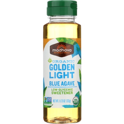 MADHAVA: Organic Golden Light Blue Agave Nectar, 11.75 oz