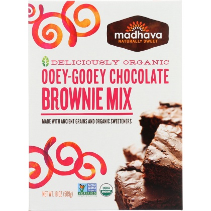 MADHAVA: Organic Ooey-Gooey Chocolate Brownie Mix, 17.5 oz