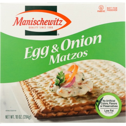 MANISCHEWITZ: Egg & Onion Matzos, 10 Oz