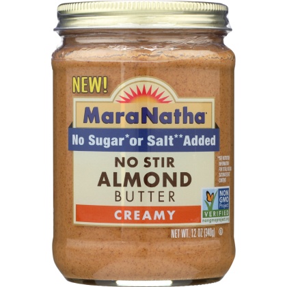 MARANATHA: Almond Butter Creamy No Stir No Salt  12 oz