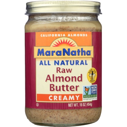 MARANATHA: Natural Raw Almond Butter Creamy, 16 oz