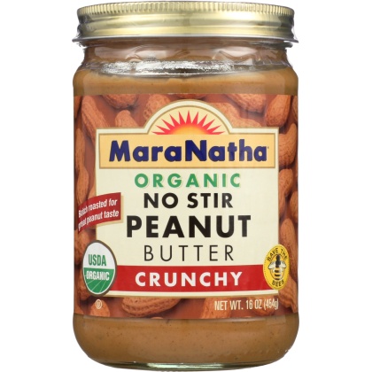 MARANATHA: Organic Peanut Butter No Stir Crunchy, 16 oz